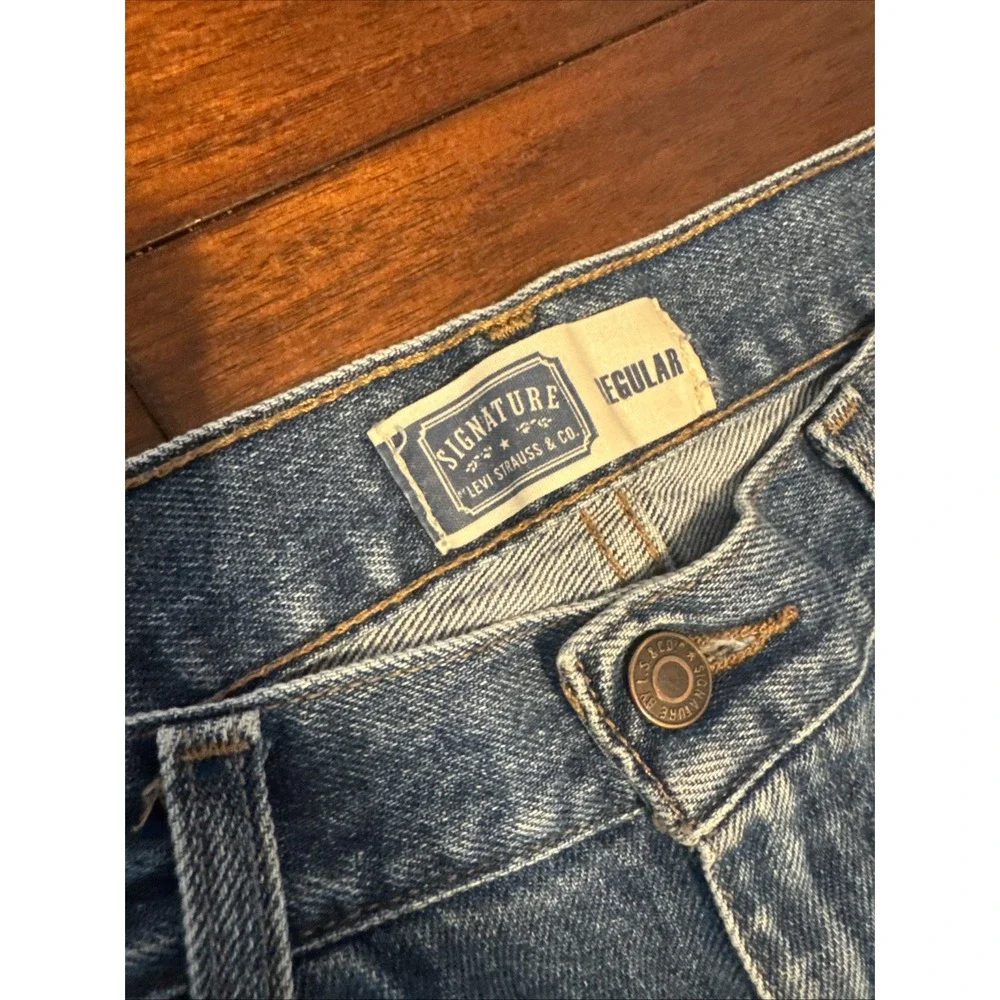 Signature by Levi Strauss & Co. Men's Jeans 34x32 Blue Denim Regular Fit‎